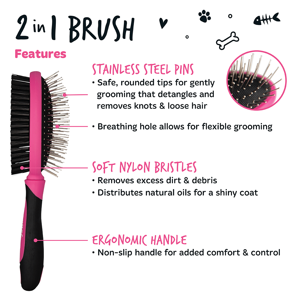 Bugalugs 2 in 1 brush features