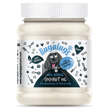 Bugalugs coconut oil for dogs jar front image