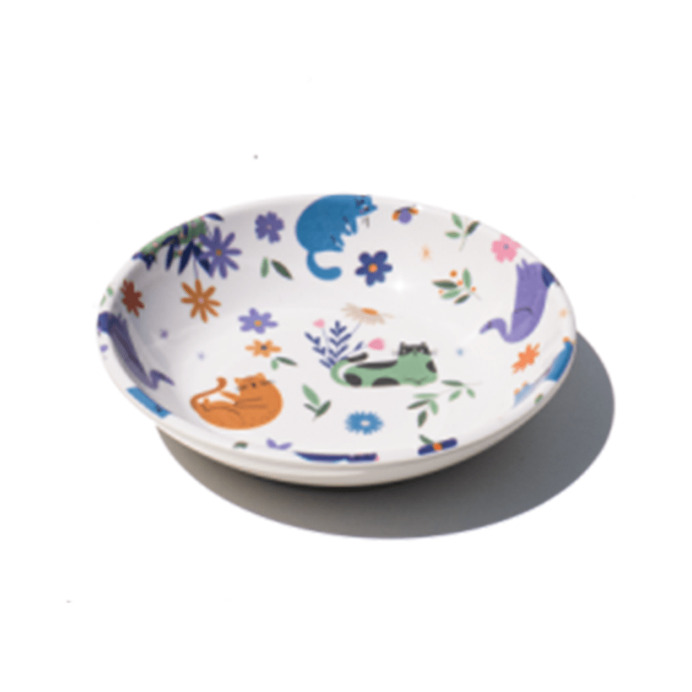 Flower Cats pet food saucer