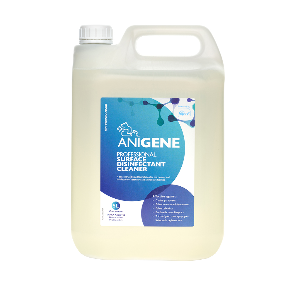 anigene professional surface disinfectant 5L container un-fragranced  
