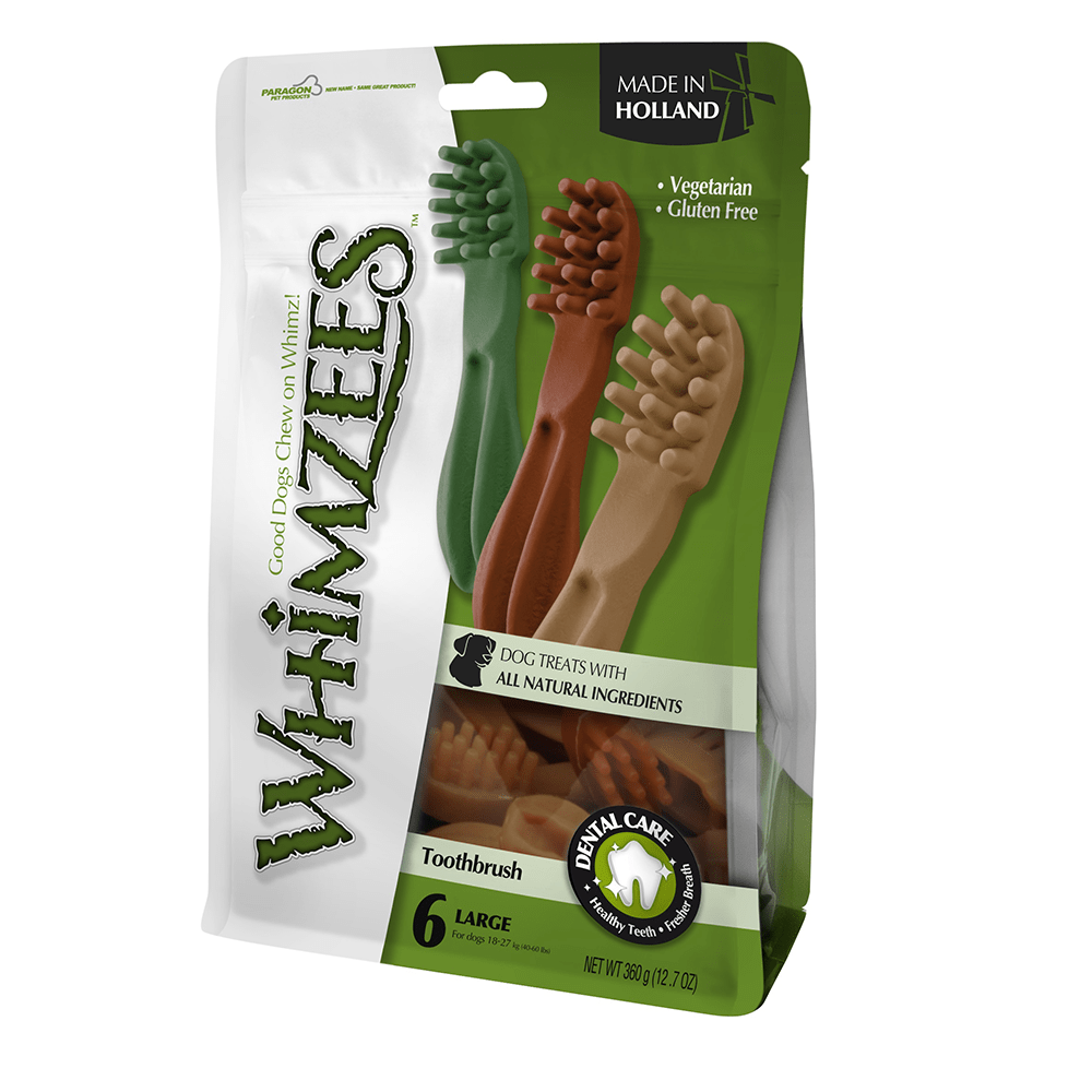 Whimzees dental brush treats for dogs