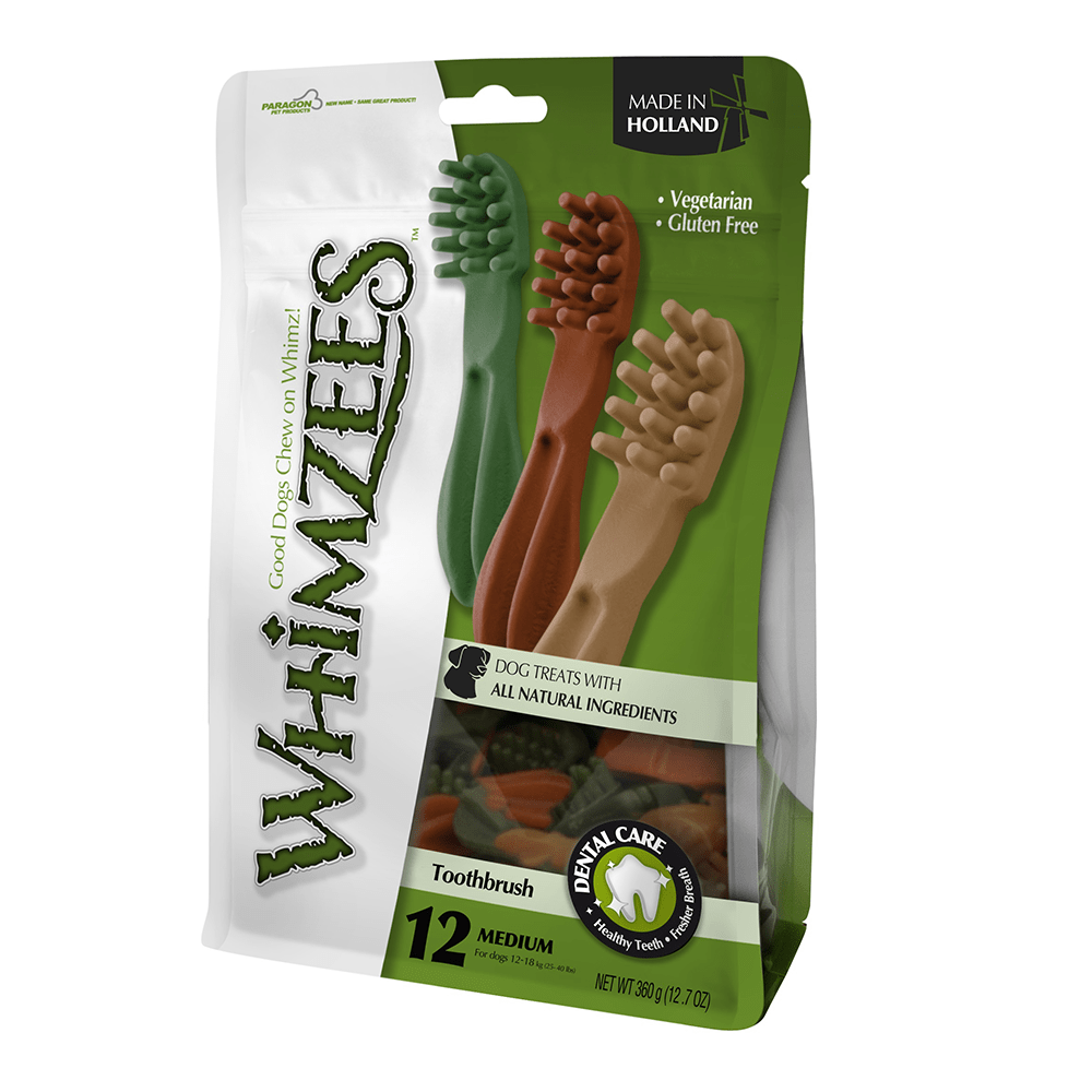 Whimzees dental brush treats for dogs