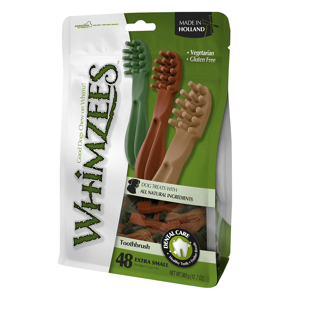 Whimzees dental brush treats for dogs