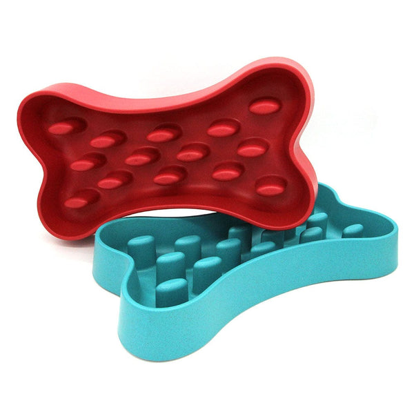 Medallion slow feeder puzzle dog bowl